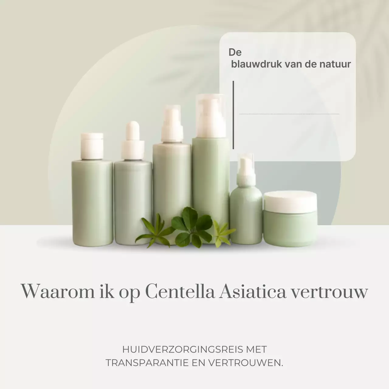 Groene minimalistische huidverzorgingsadvertentie Social Media Square