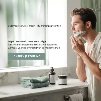 Minimalistische huidverzorging voor mannen Social Media Square