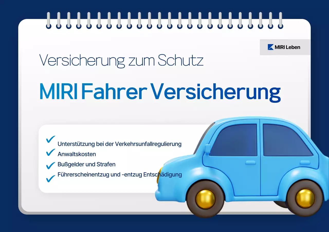 Blaue moderne Versicherungsanzeige