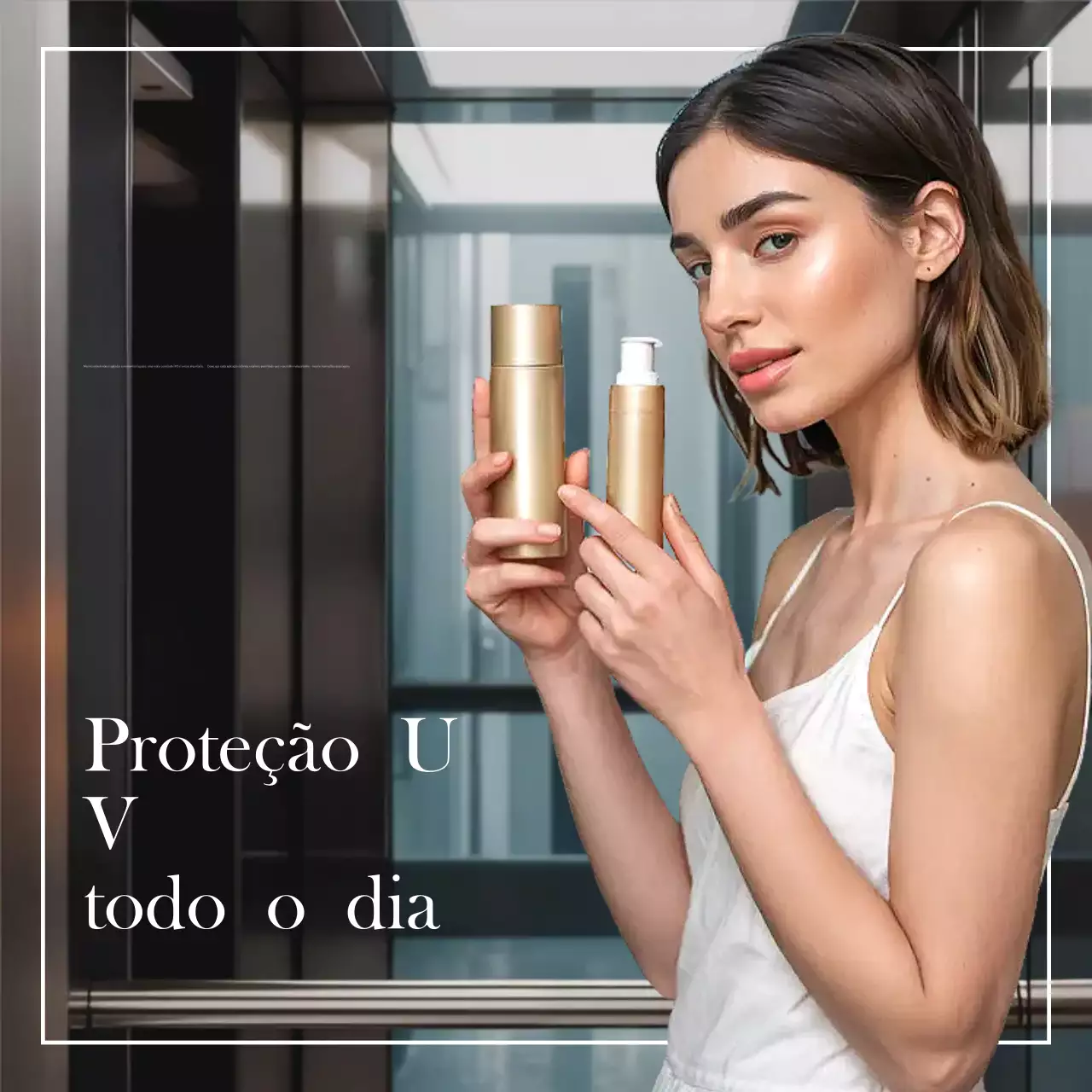 Anúncio de cuidados com a pele moderno bege nas redes sociais