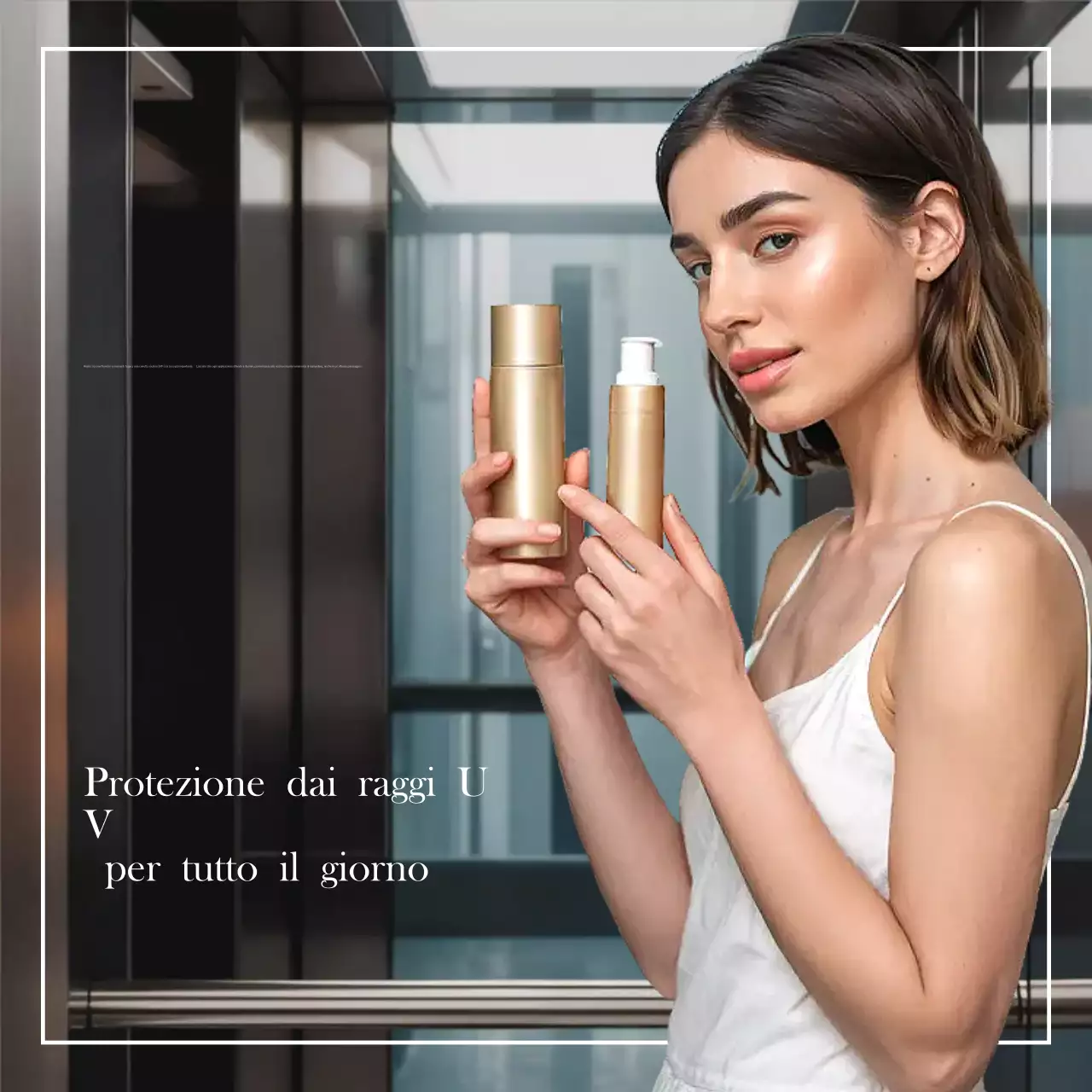 Pubblicità di Beige Modern Skincare Social Media Square