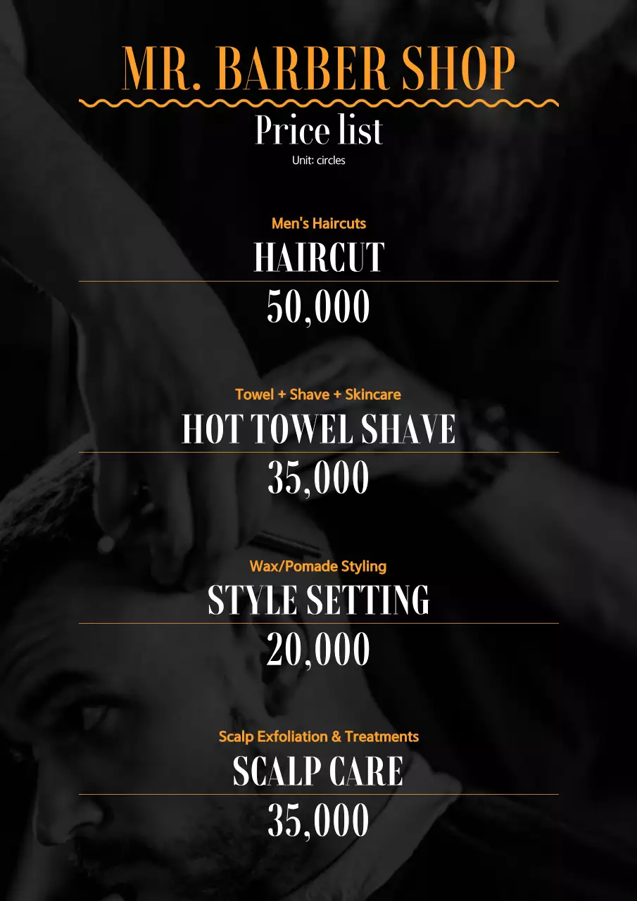 Daftar Harga Barbershop Modern Orange