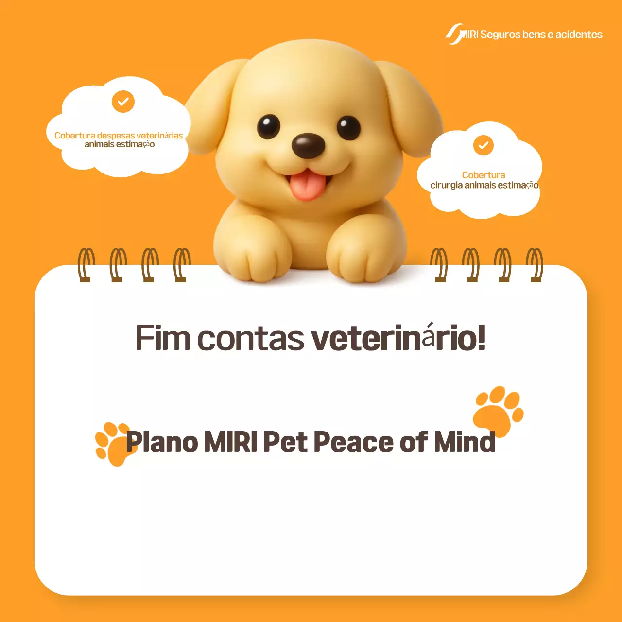 Anúncio do Seguro para Animais de Estimação Orange Baby