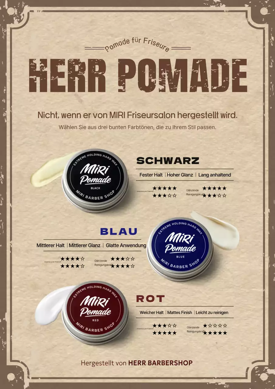 Beige Vintage Frisur Produktwerbung