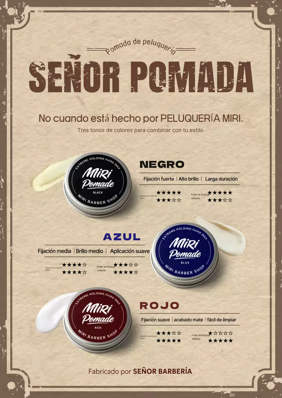 Promoción de productos de peinado vintage beige