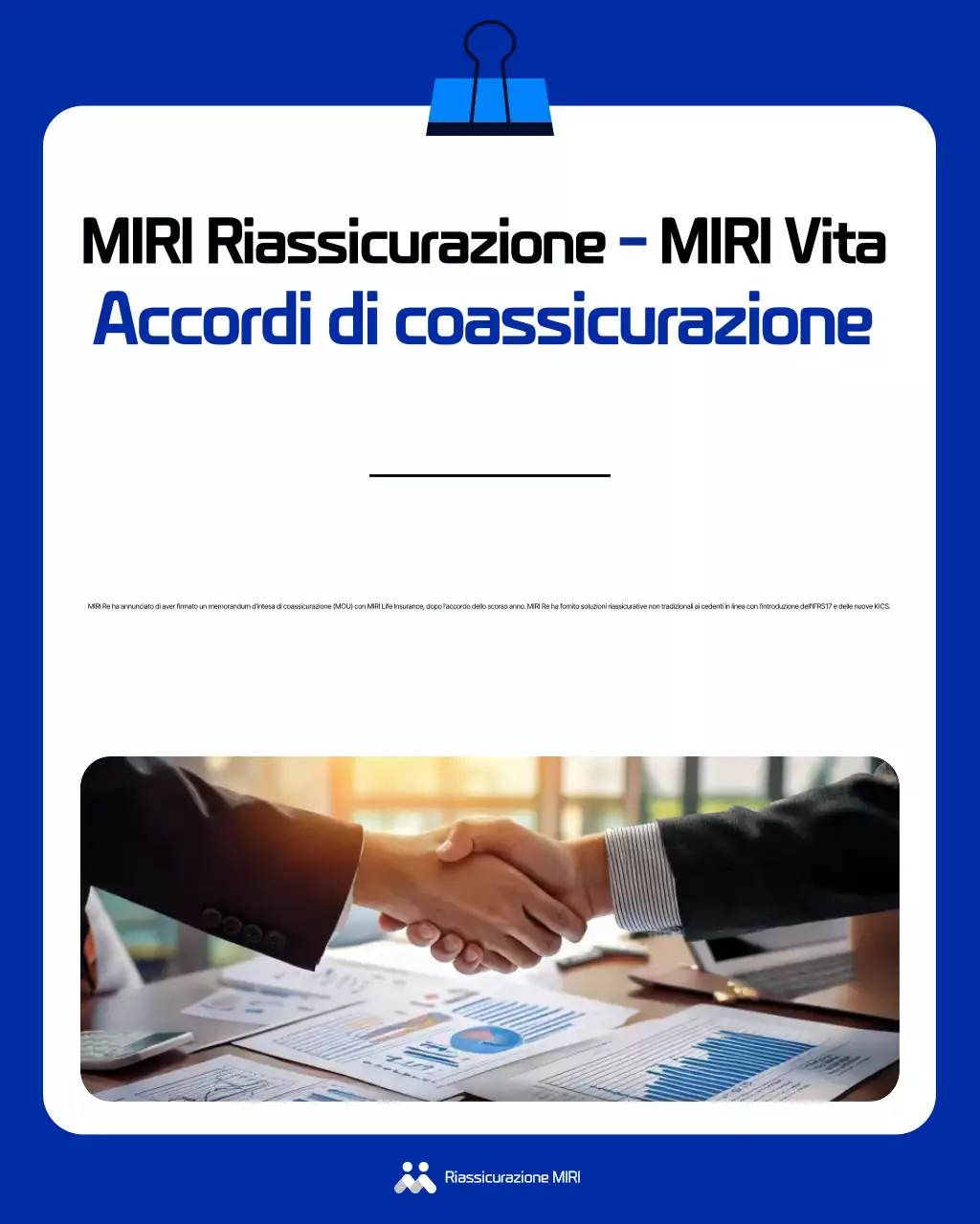Promozione aziendale di riassicurazione moderna blu