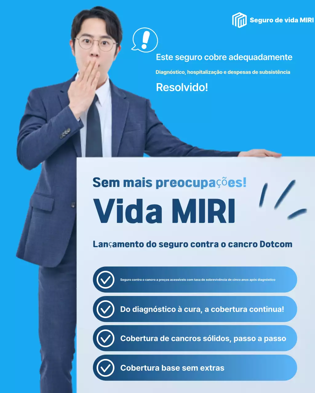 Anúncio de Seguro Moderno Azul