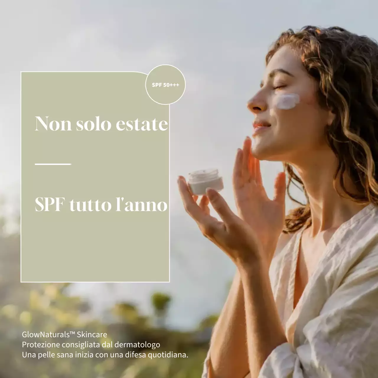 Pubblicità di Beige Natural Skincare Social Media Square