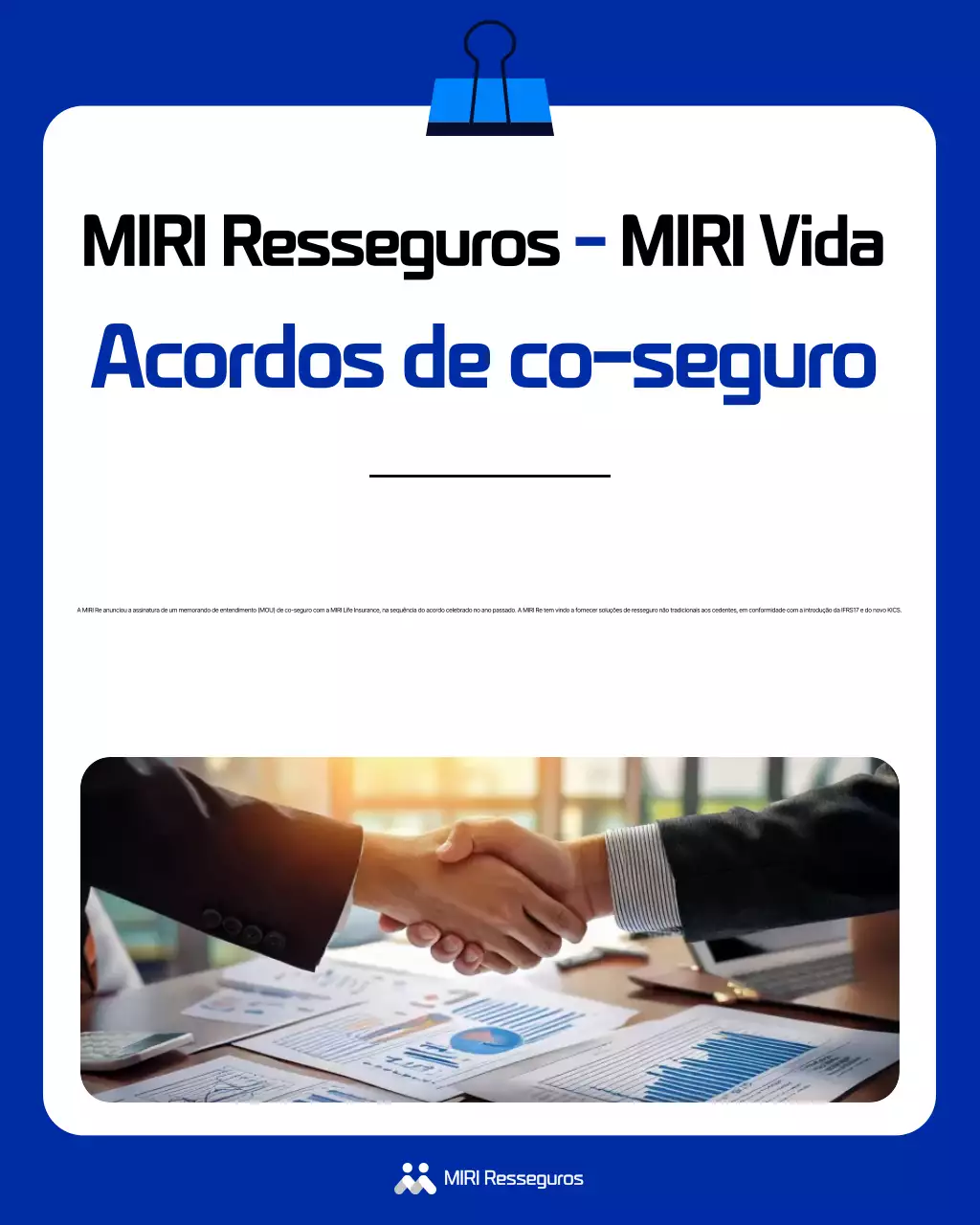 Promoção de Negócios de Resseguros Blue Modern