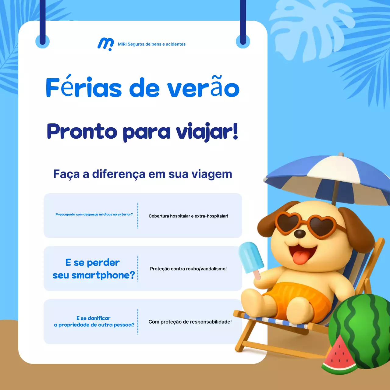 Anúncio do Seguro Viagem Sky Blue Baby