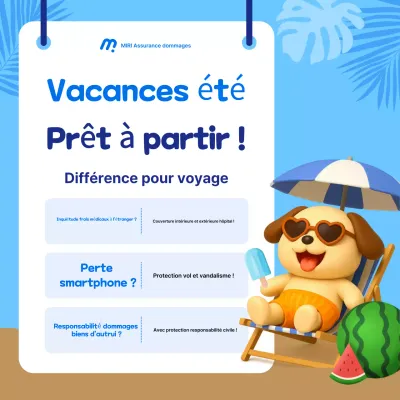 Publicité pour l'assurance voyage Sky Blue Baby