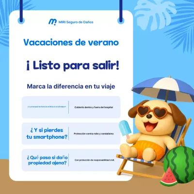 Anuncio de seguro de viaje para bebés Sky Blue