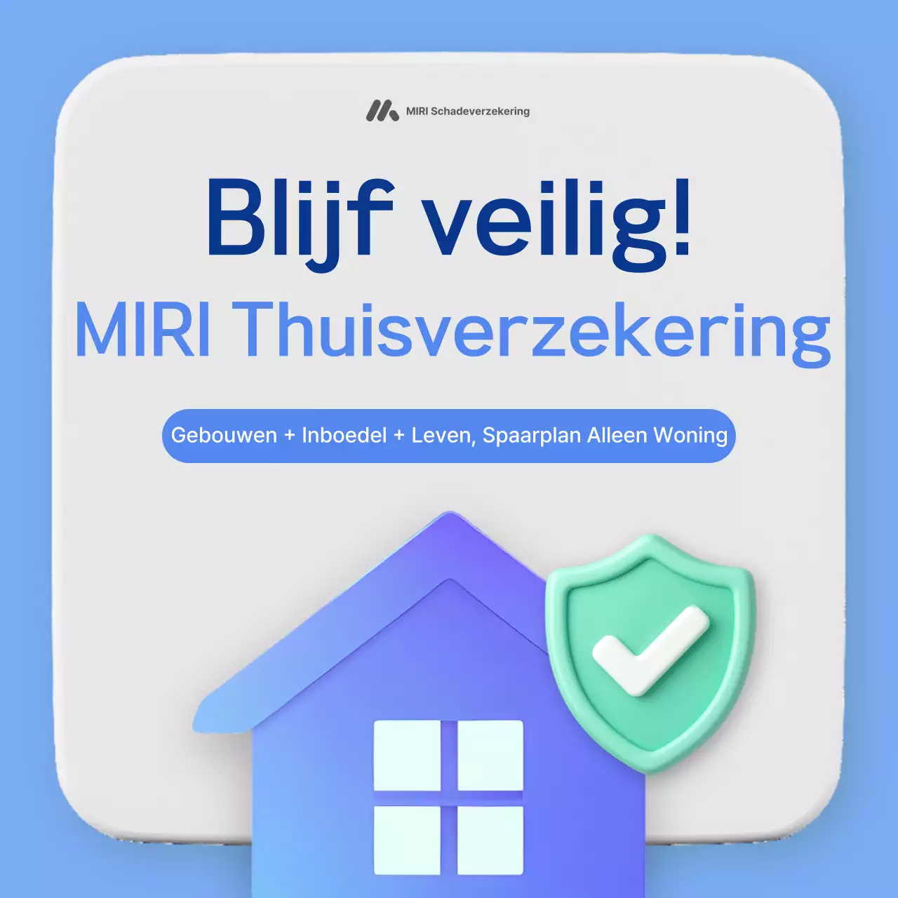 Advertentie voor Sky Blue Modern Home Insurance