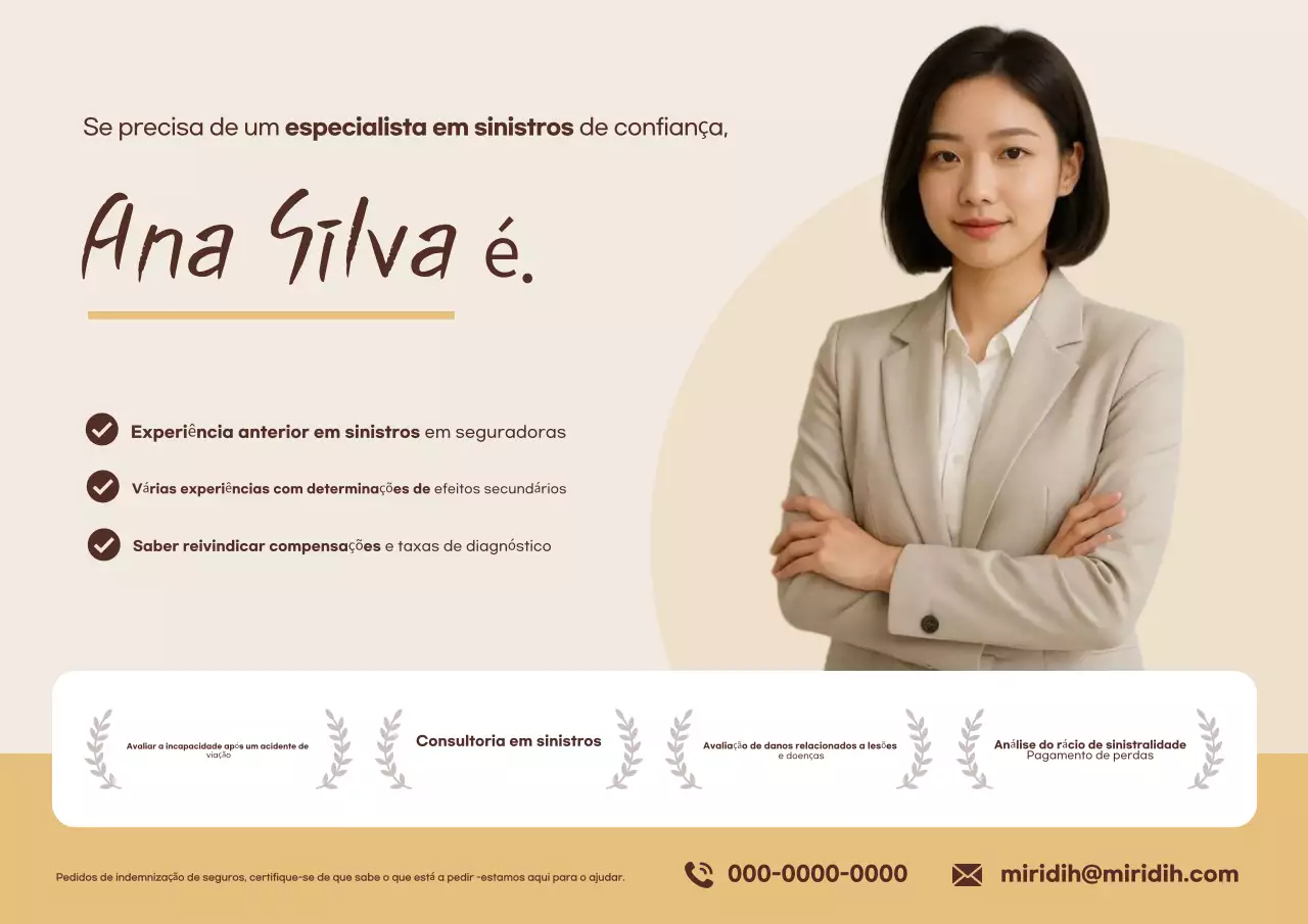 Promoção de Consultoria de Seguros Bege Simple