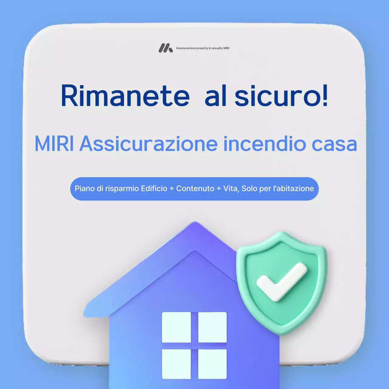 Pubblicità dell'assicurazione per la casa moderna Sky Blue
