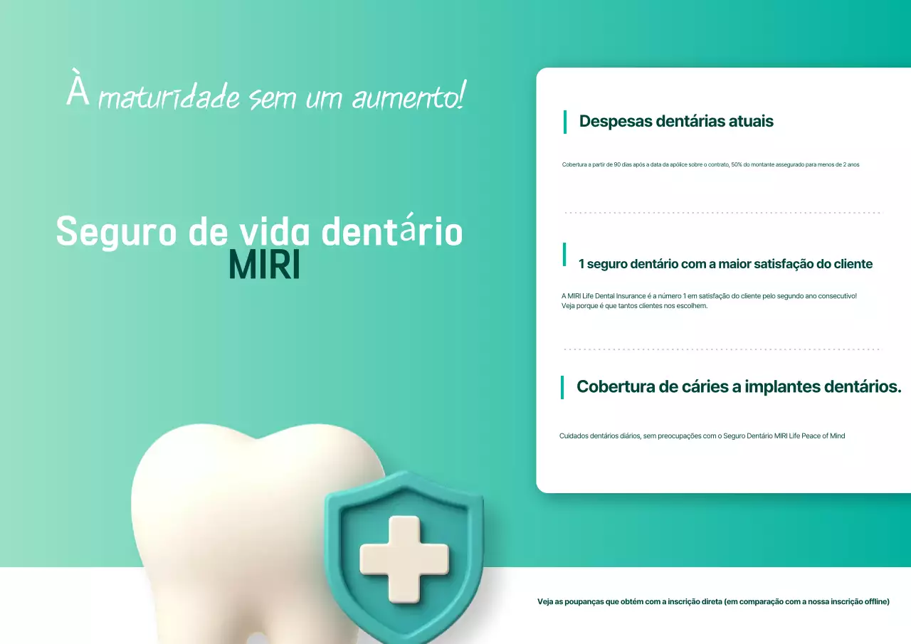 Anúncio de Seguro Moderno Mint