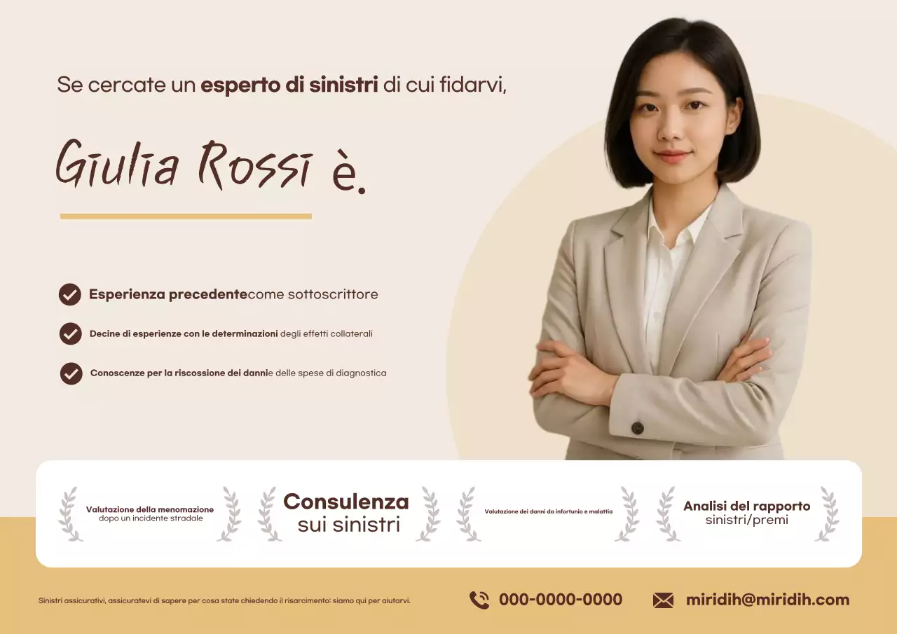 Promozione di consulenza assicurativa Beige Simple