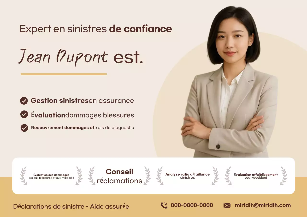 Promotion de conseil en assurance Beige Simple