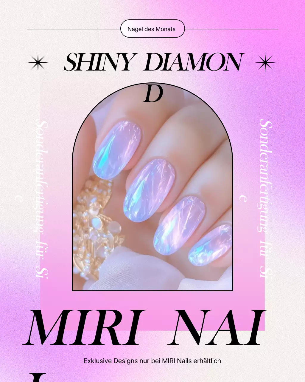 Pinke Moderne Nailart-Aktion