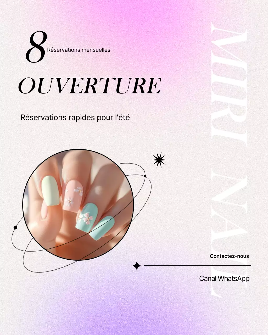 Promotion Nail Art Moderne Rose