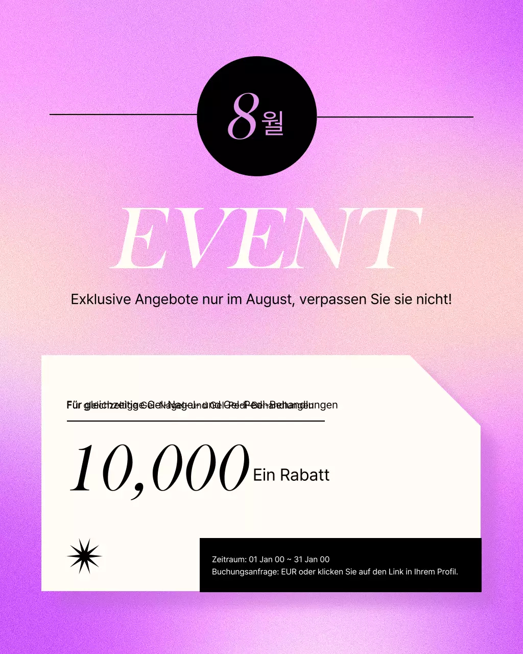 Pinke Moderne Nailart-Aktion