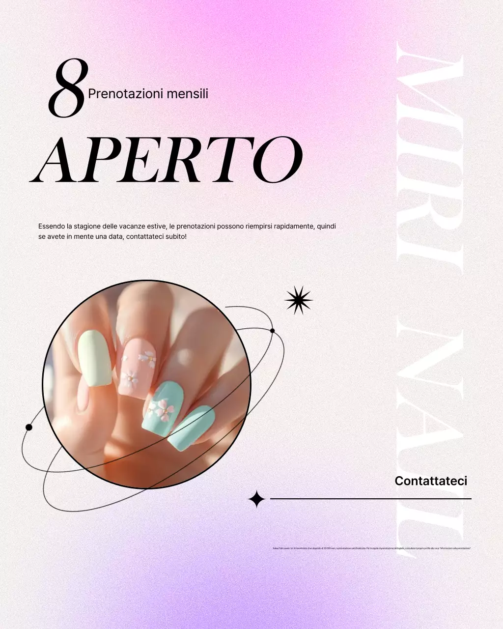 Promozione Nail Art Moderna Rosa