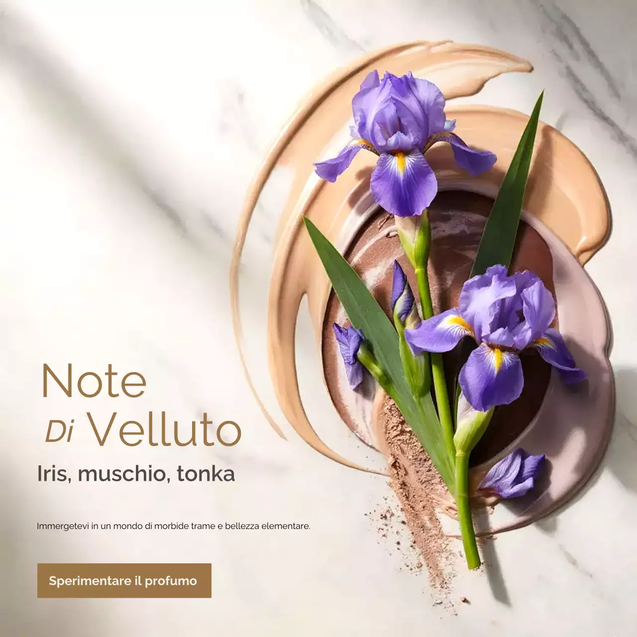 Pubblicità della fragranza elegante viola - Post sui social media