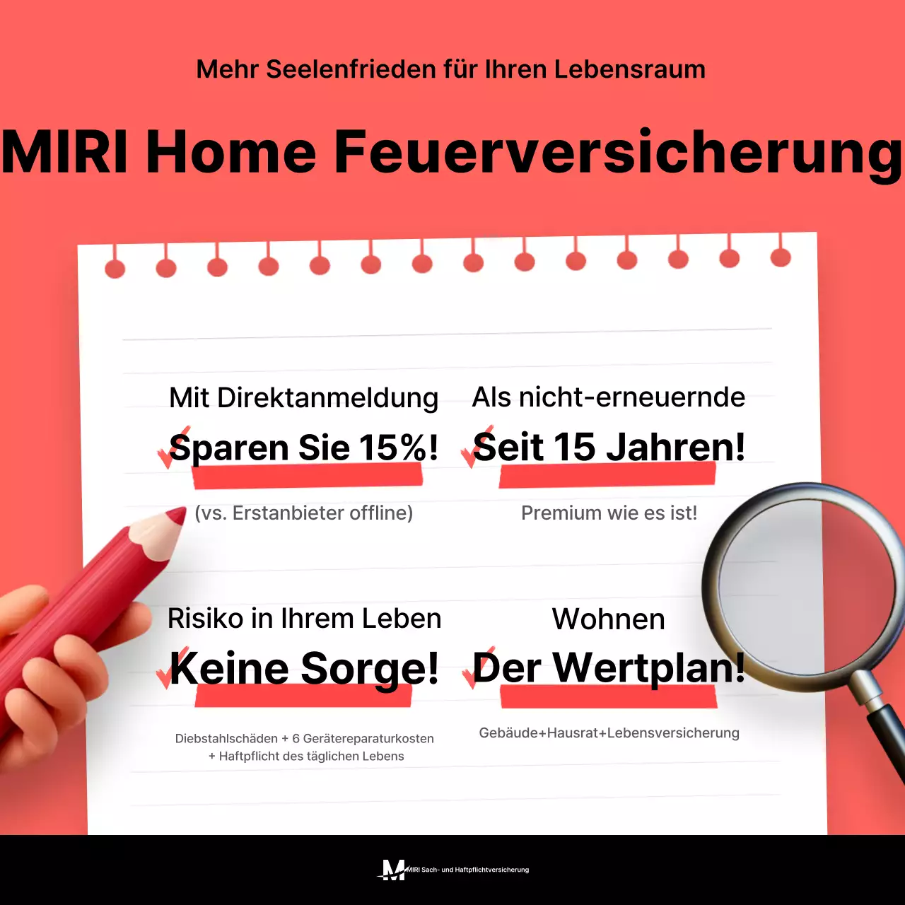 Anzeige der Red Clean Versicherung