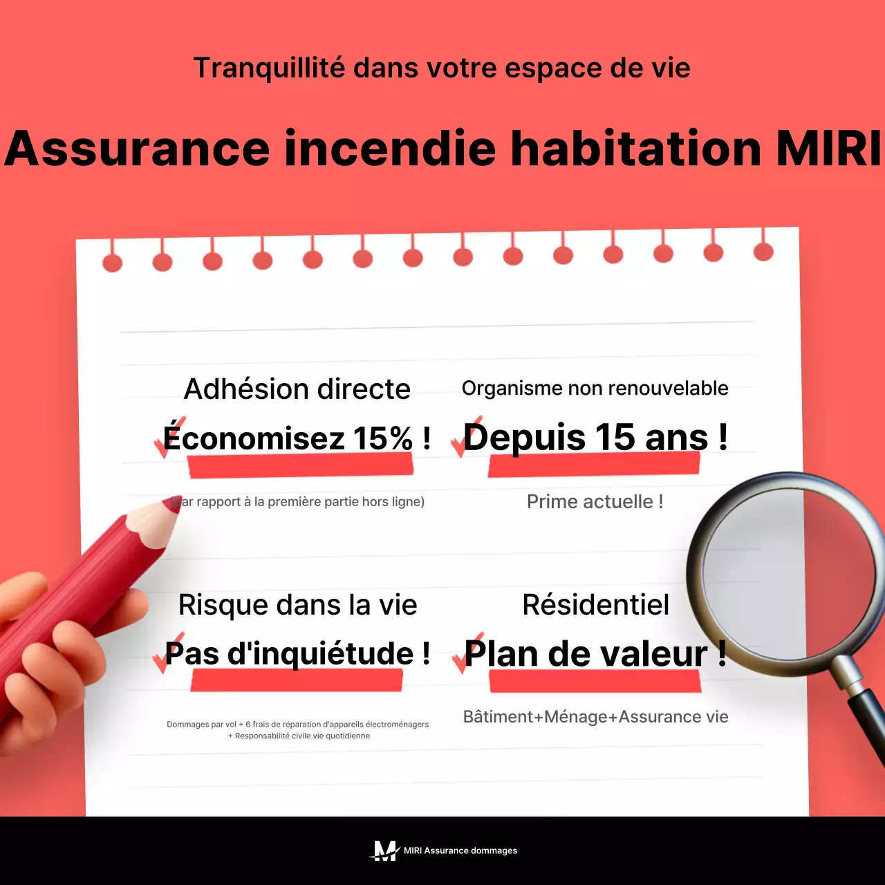 Publicité d'assurance Red Clean