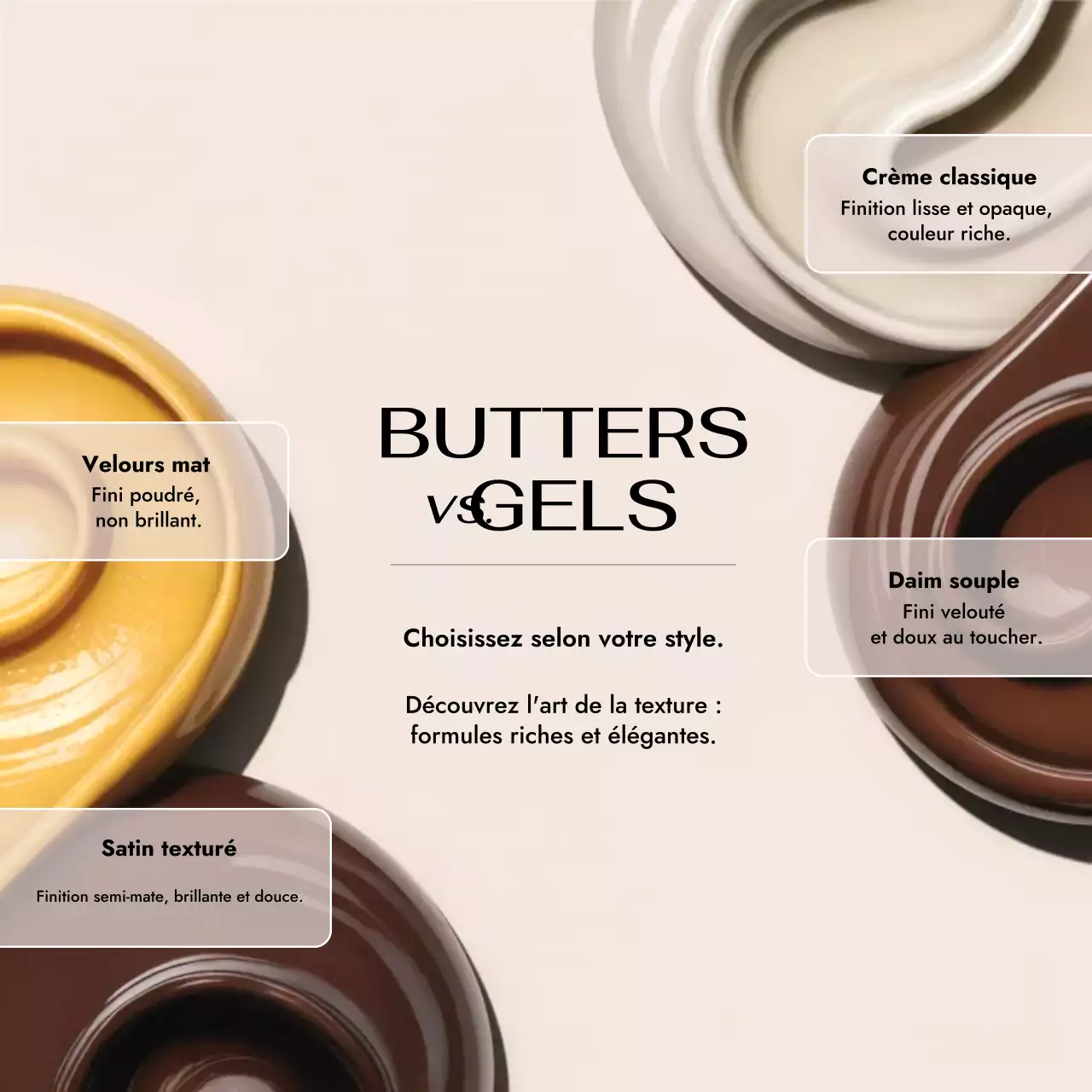 Publication sur les réseaux sociaux pour la promotion de la beauté moderne beige