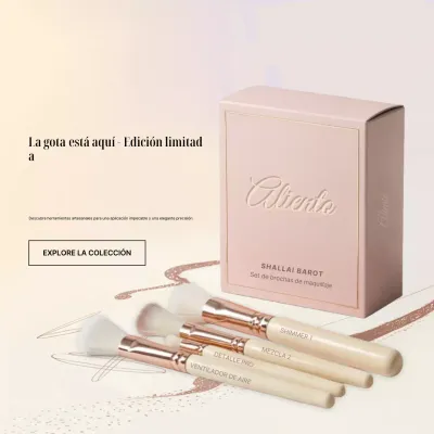 Promoción de belleza elegante beige