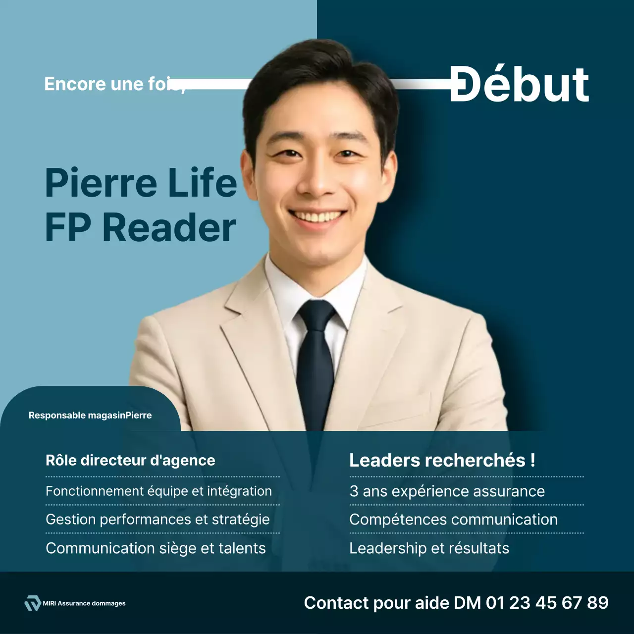 Recrutement moderne Sky Blue