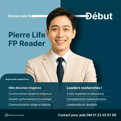 Recrutement moderne Sky Blue