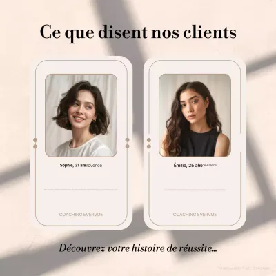 Témoignage sur la promotion du coaching Beige Elegant sur les réseaux sociaux