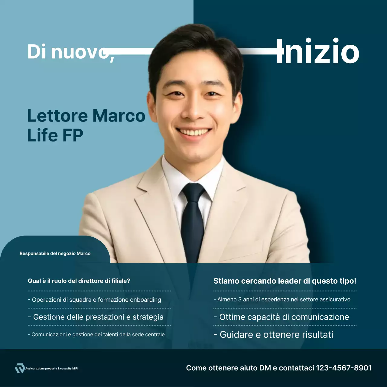 Sky Blue Modern Recruitment Reclutamento