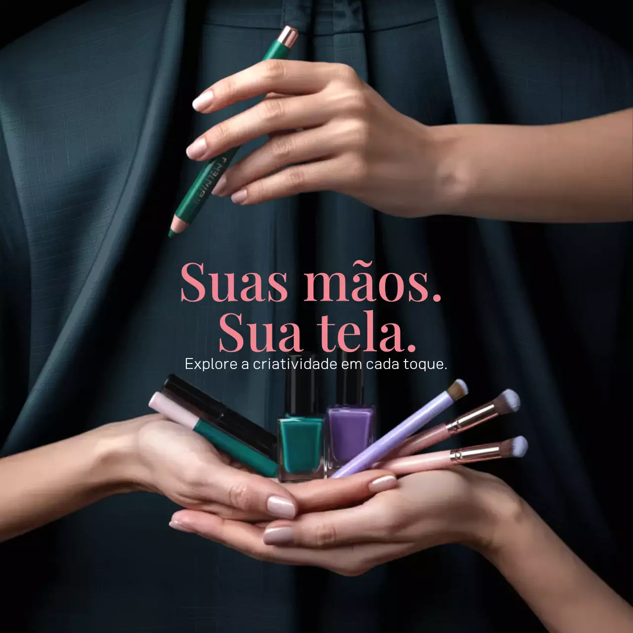 Postagem de promoção de beleza elegante azul-petróleo nas redes sociais