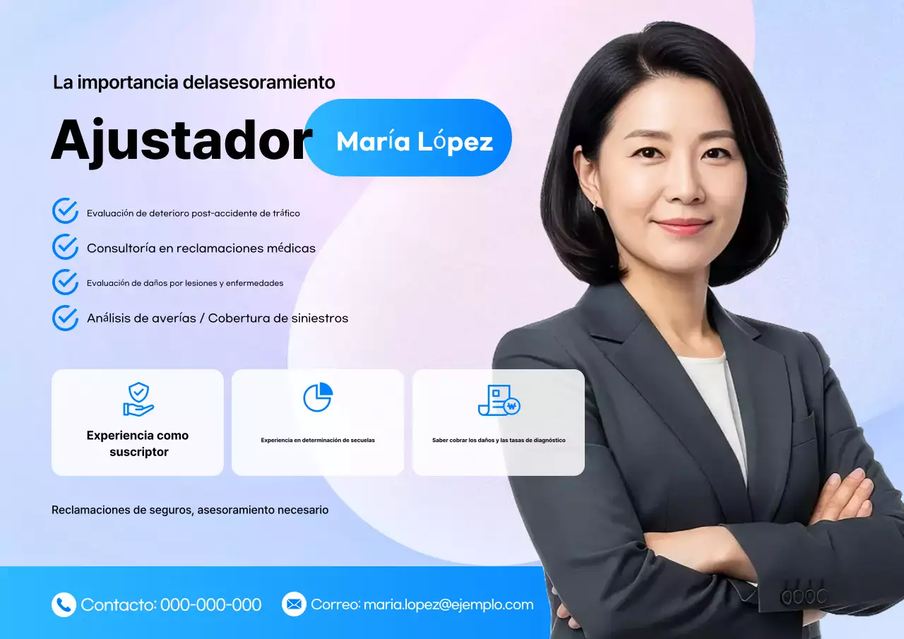 Anuncio de Blue Modern Loss Adjuster