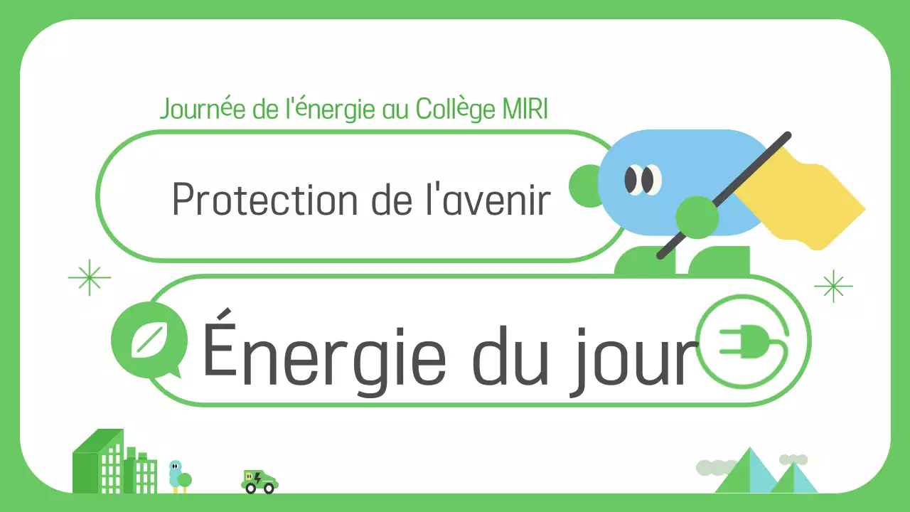 Matériel pédagogique sur l'énergie verte et simple