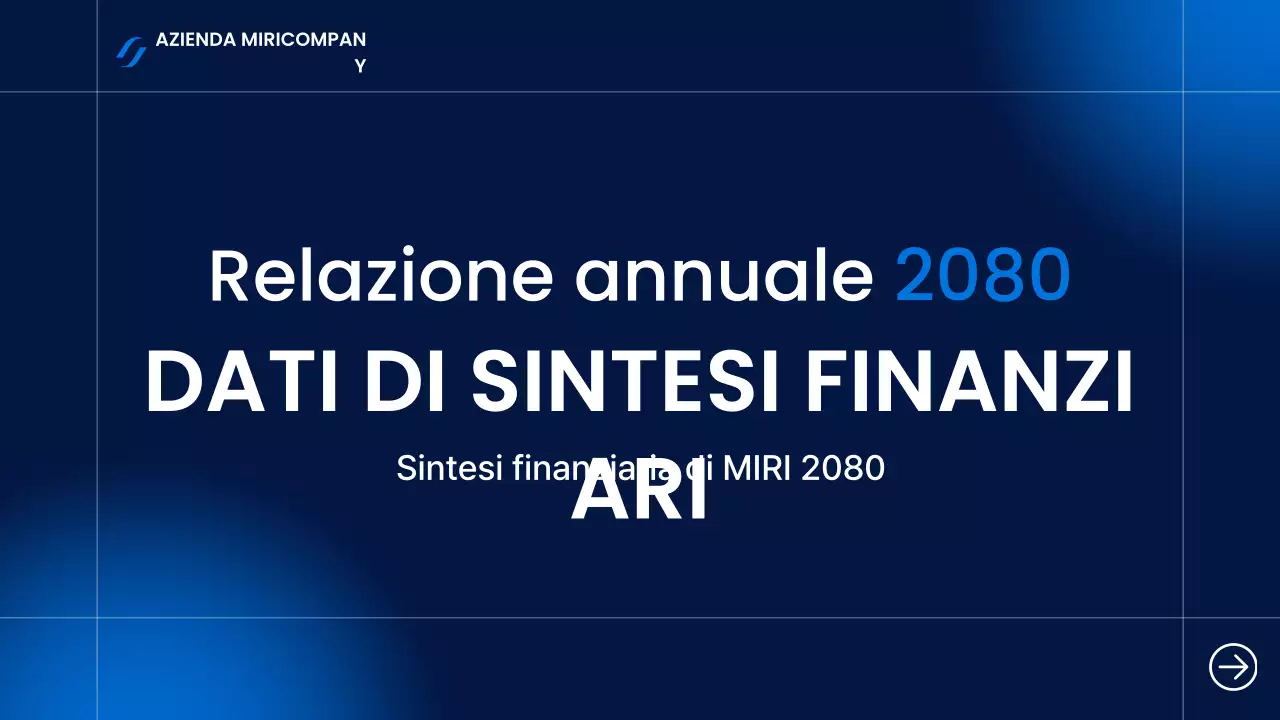 Rapporto sulla finanza moderna blu