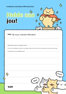 Hemelsblauwe Baby Lof Ansichtkaart