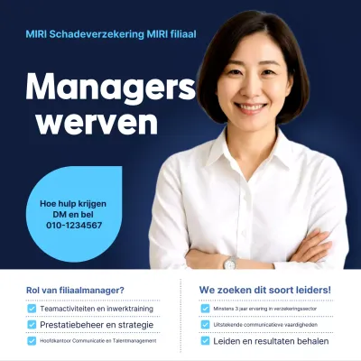 Blue Modern Wervingsbericht