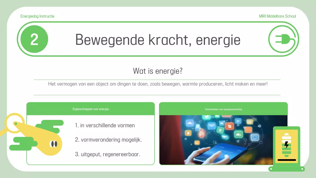 Educatief materiaal over groene, eenvoudige energie