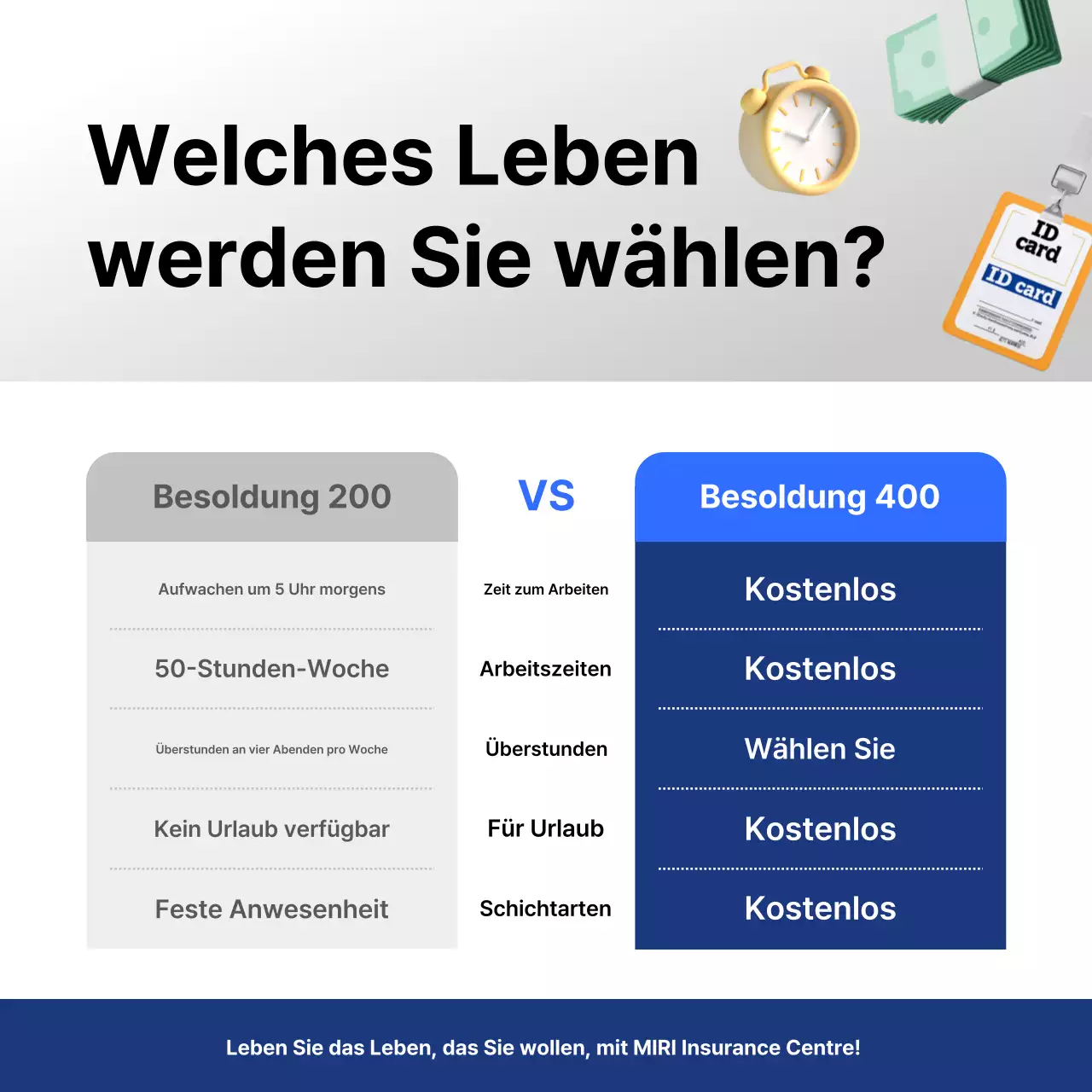 Graue Anzeige zur Auswahl moderner Arbeitsplätze