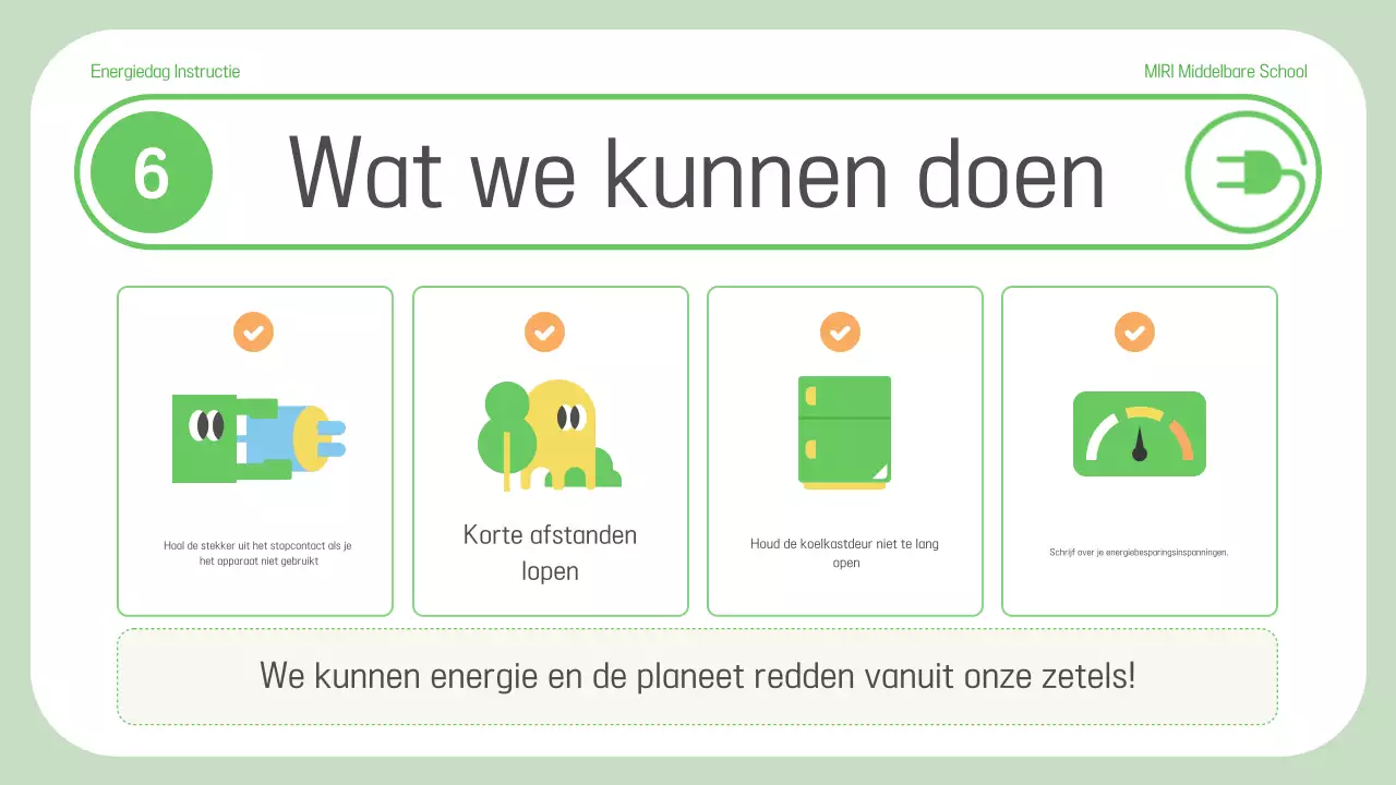 Educatief materiaal over groene, eenvoudige energie