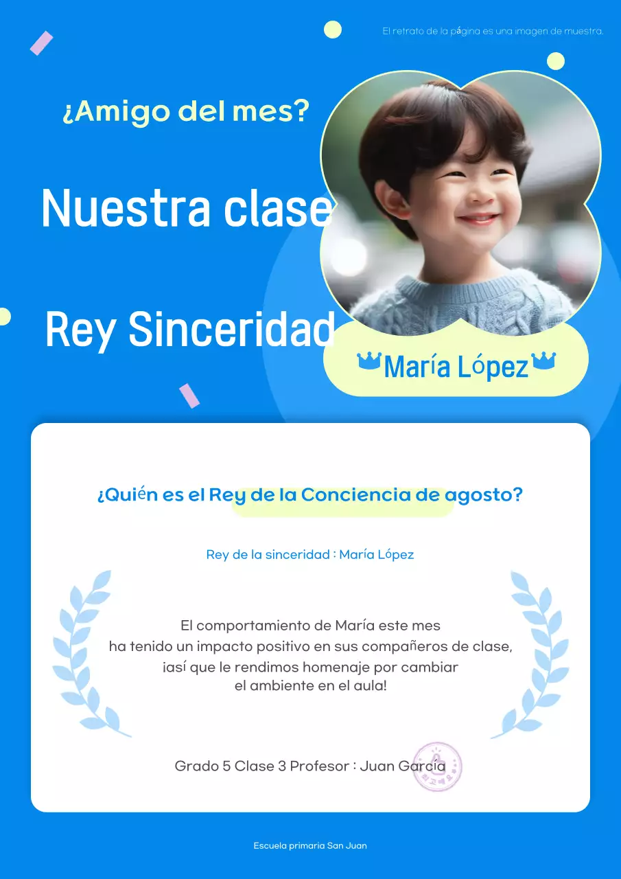 Guía de premios de la escuela Blue Baby