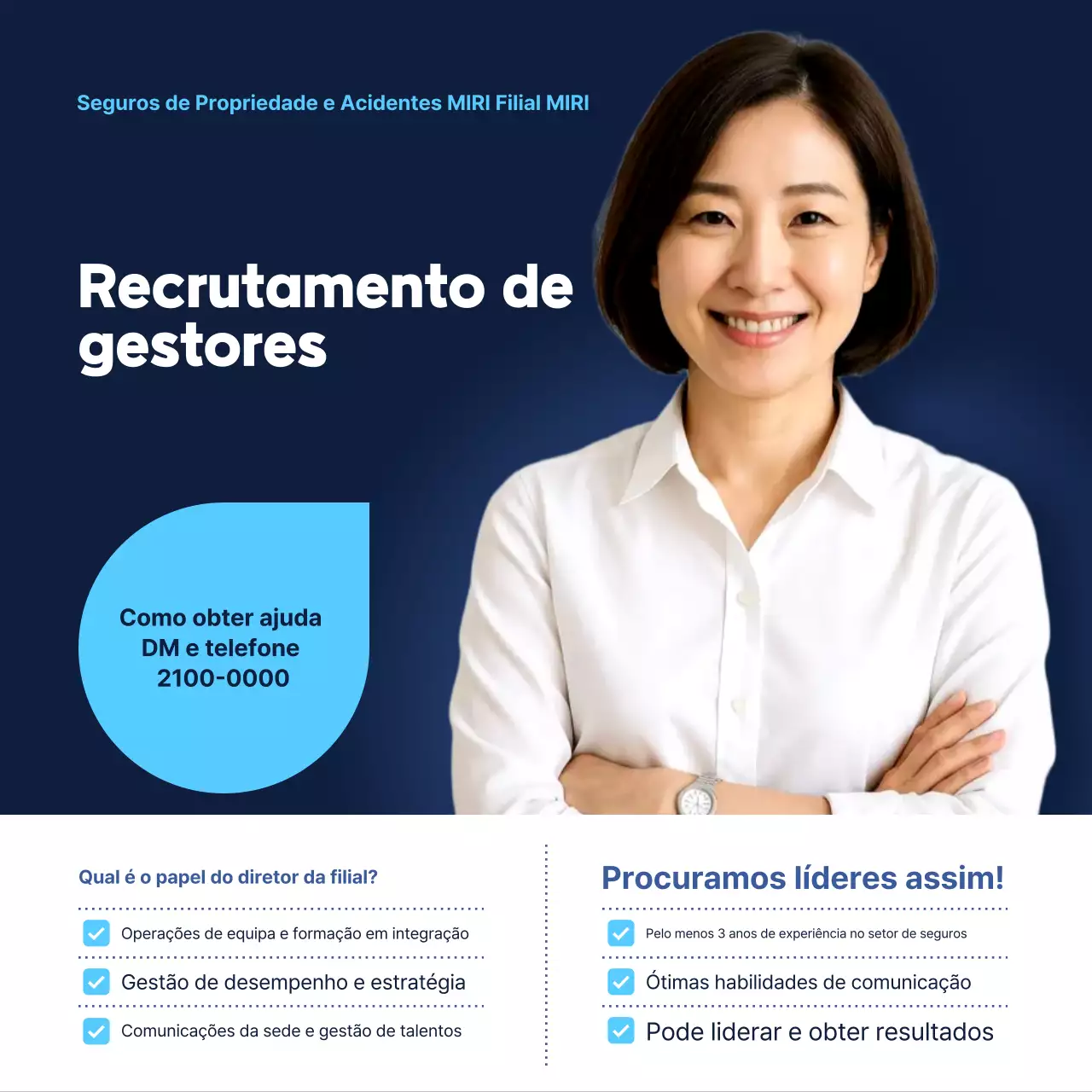 Aviso de recrutamento da Blue Modern