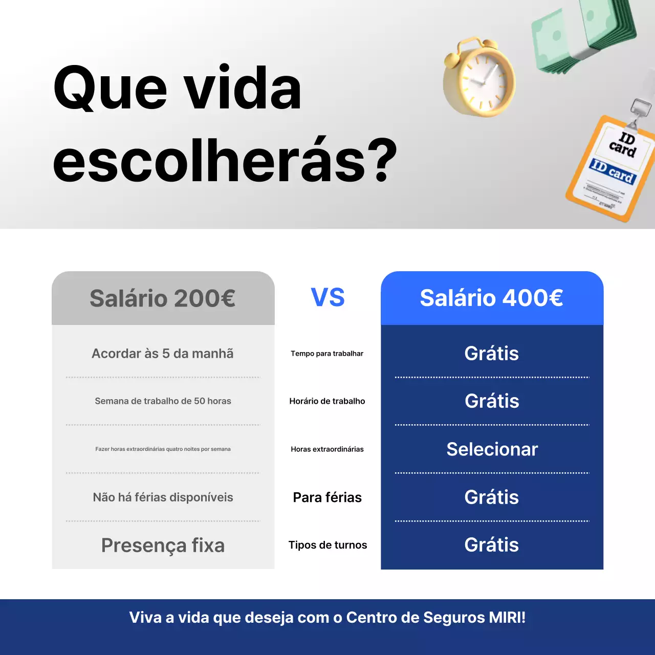 Anúncio de seleção de local de trabalho moderno em cinza