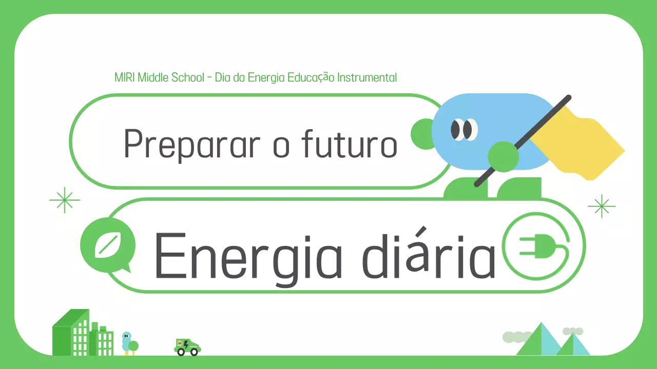 Materiais Educacionais de Energia Verde Simples