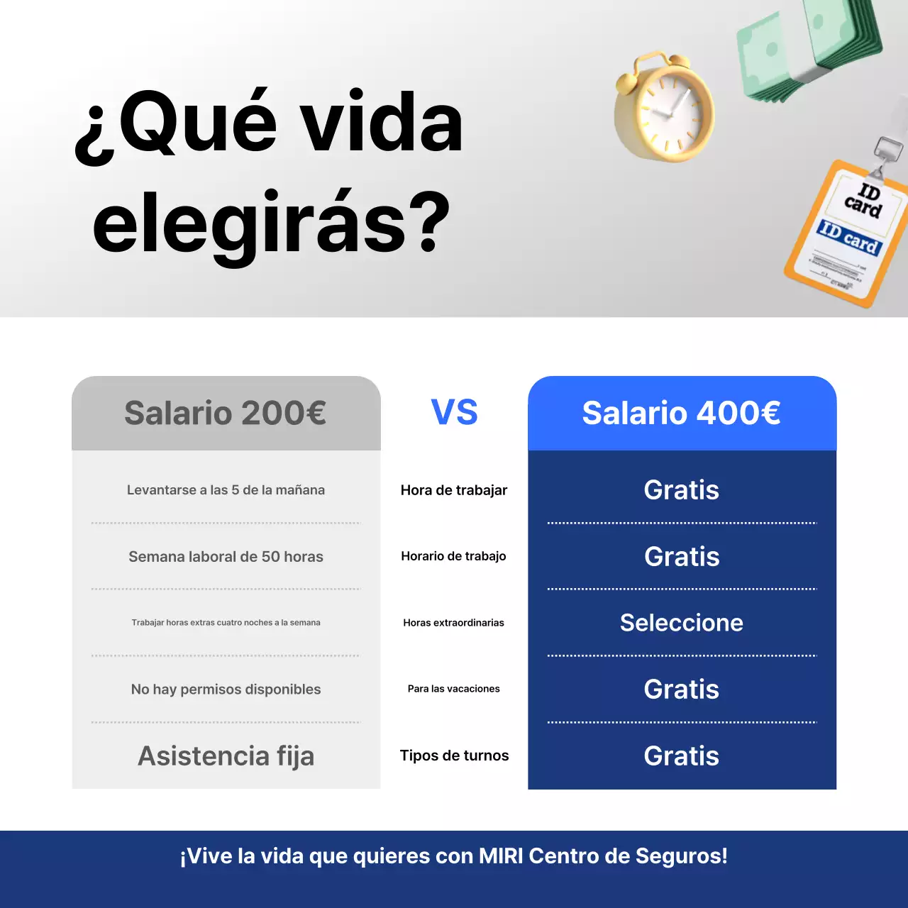 Anuncio de selección de lugar de trabajo moderno en gris
