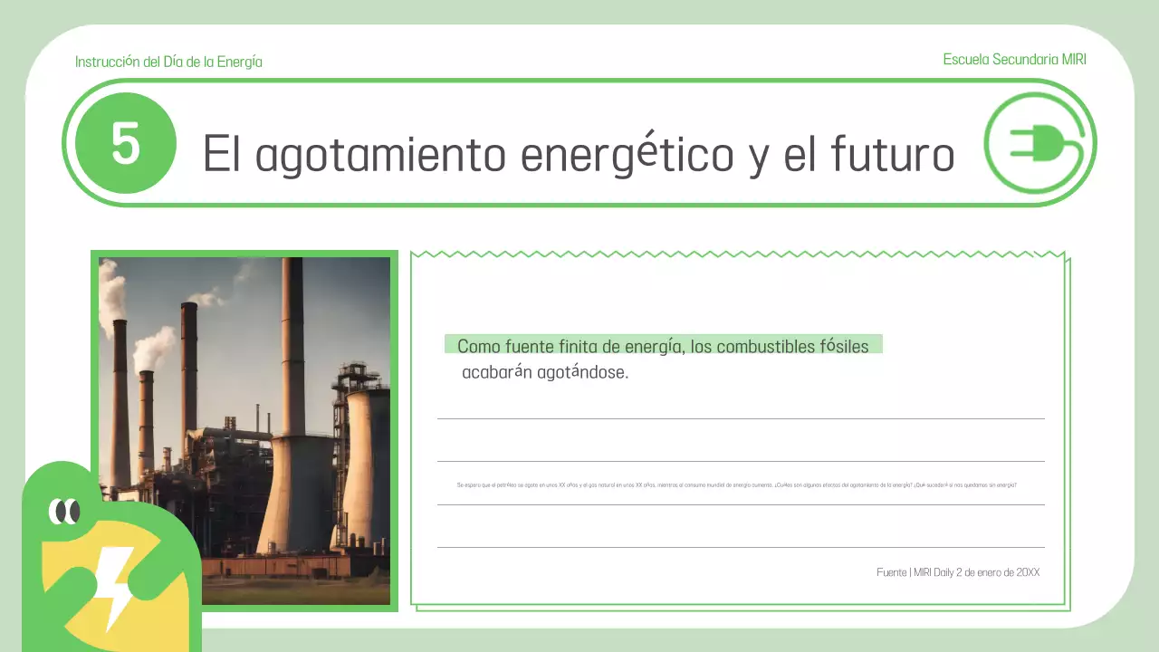 Materiales educativos sobre energía verde y sencilla